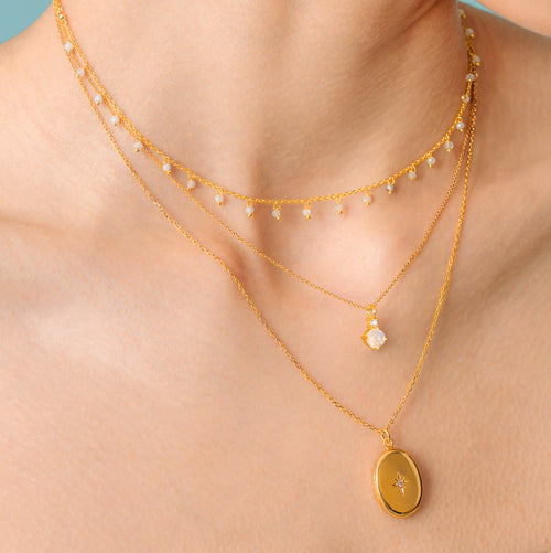 Rainbow Moonstone Necklace
