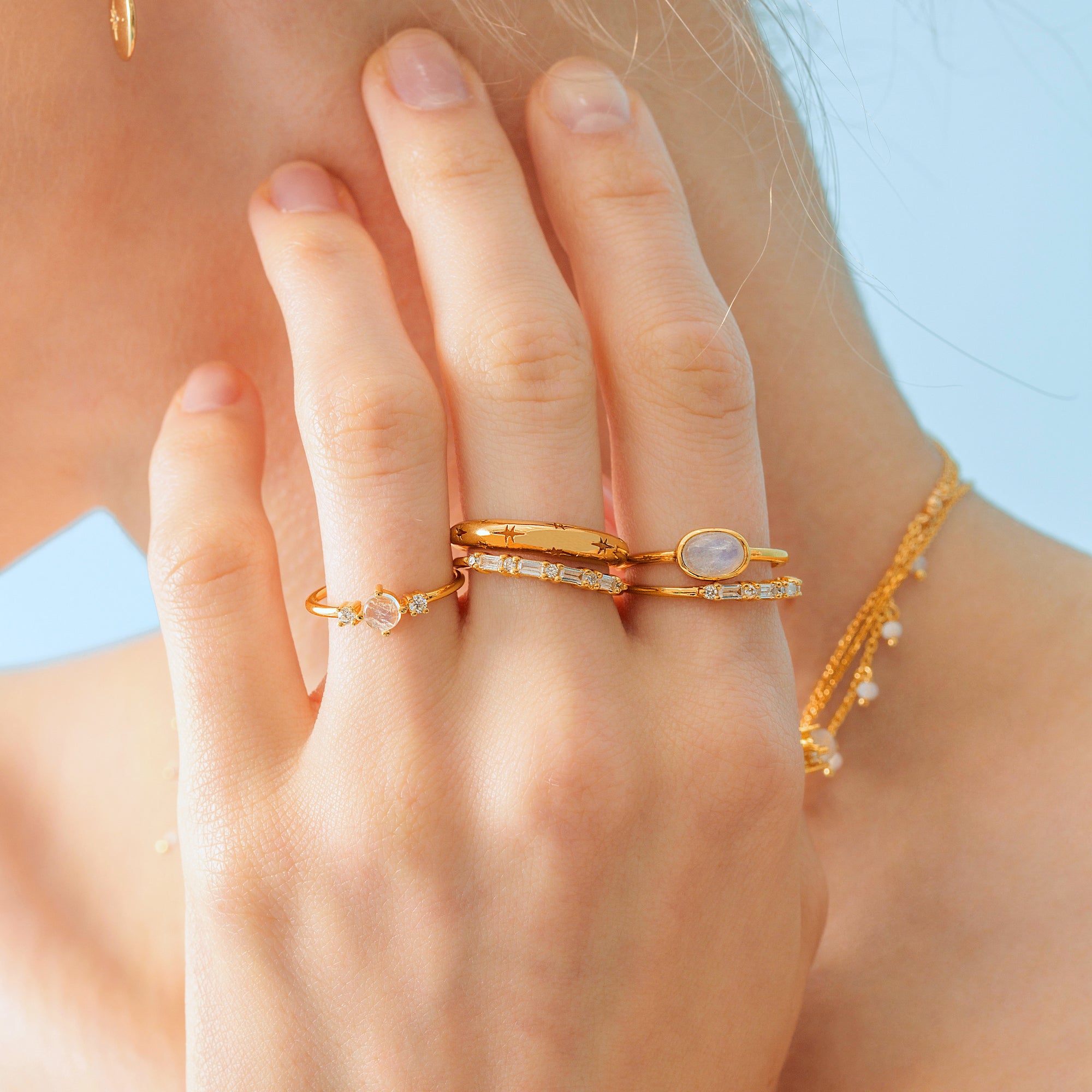 Cluster Baguette Ring Zilver