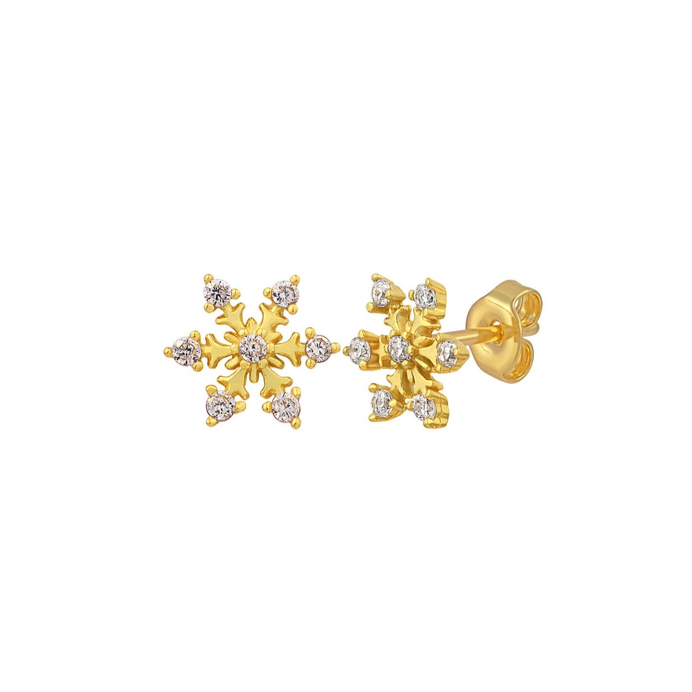 Simple Creative Snowflake Shaped Stud Earrings Alloy Jewelry - Temu