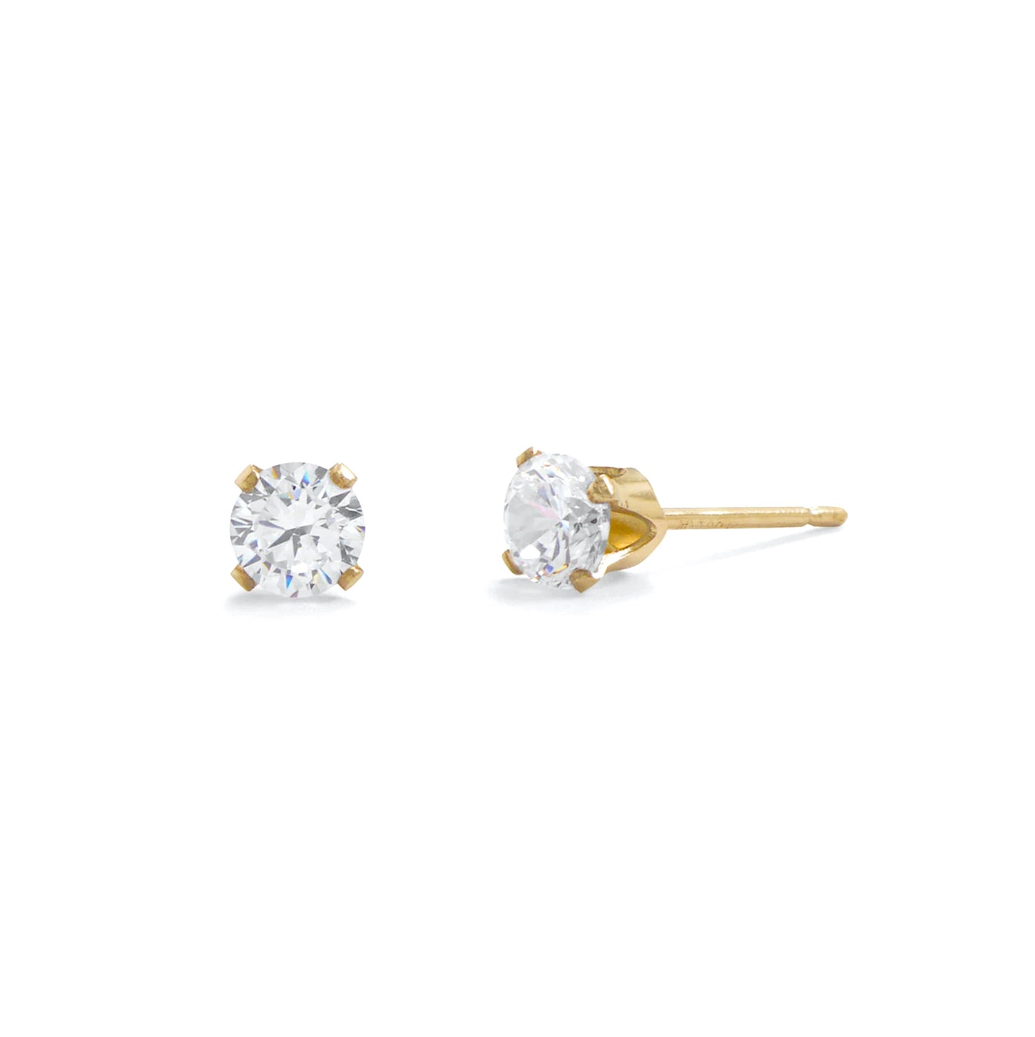 14kt Yellow LV CZ Studs