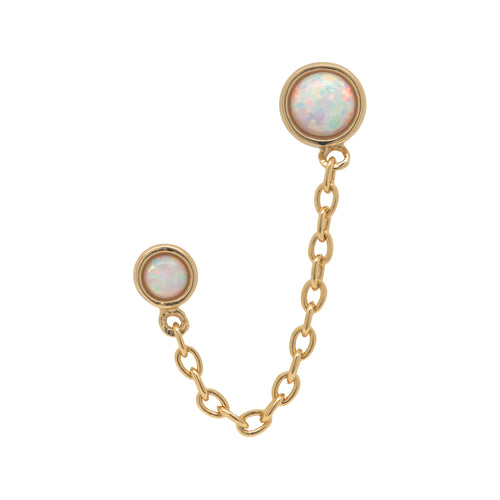 Opal ketting oorbel