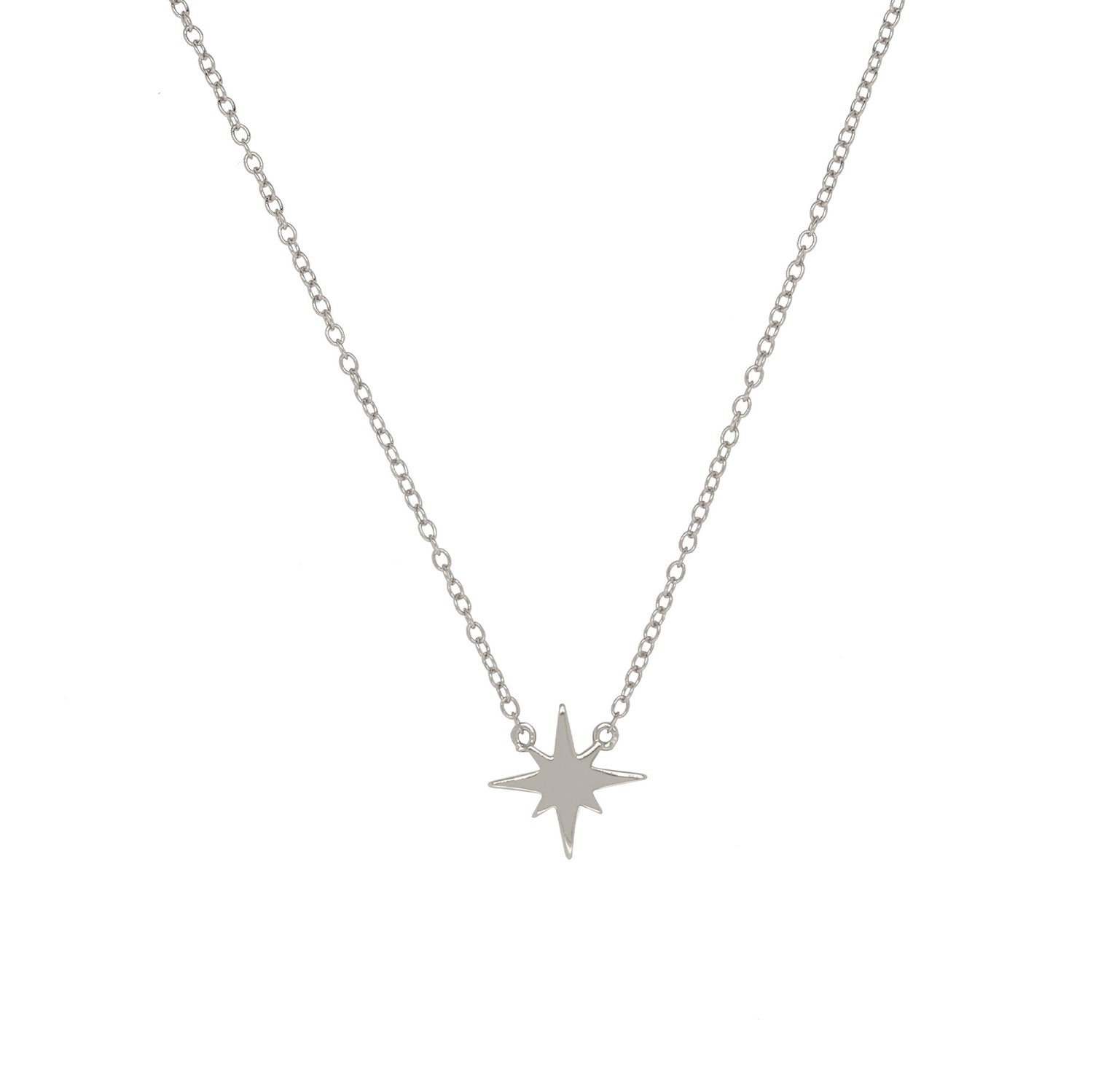J&CO Jewellery Starburst Locket Necklace Silver