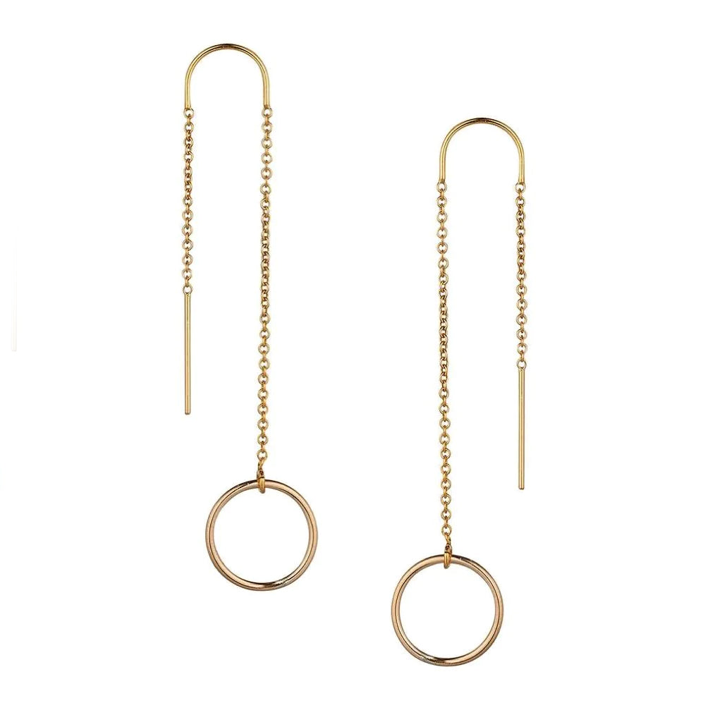 Extra large lightweight circle earring single - CHO