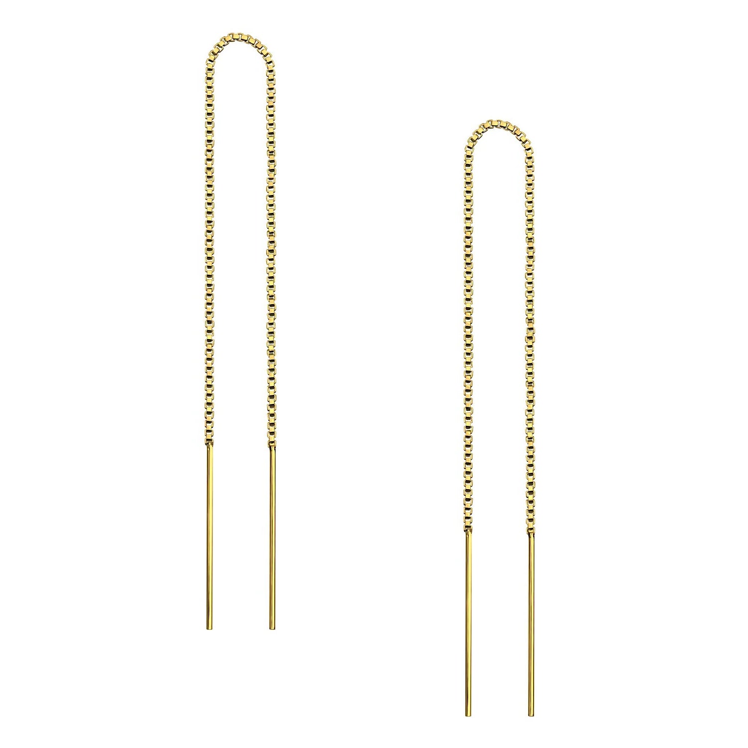 Box Chain Threader Earrings J CO Jewellery