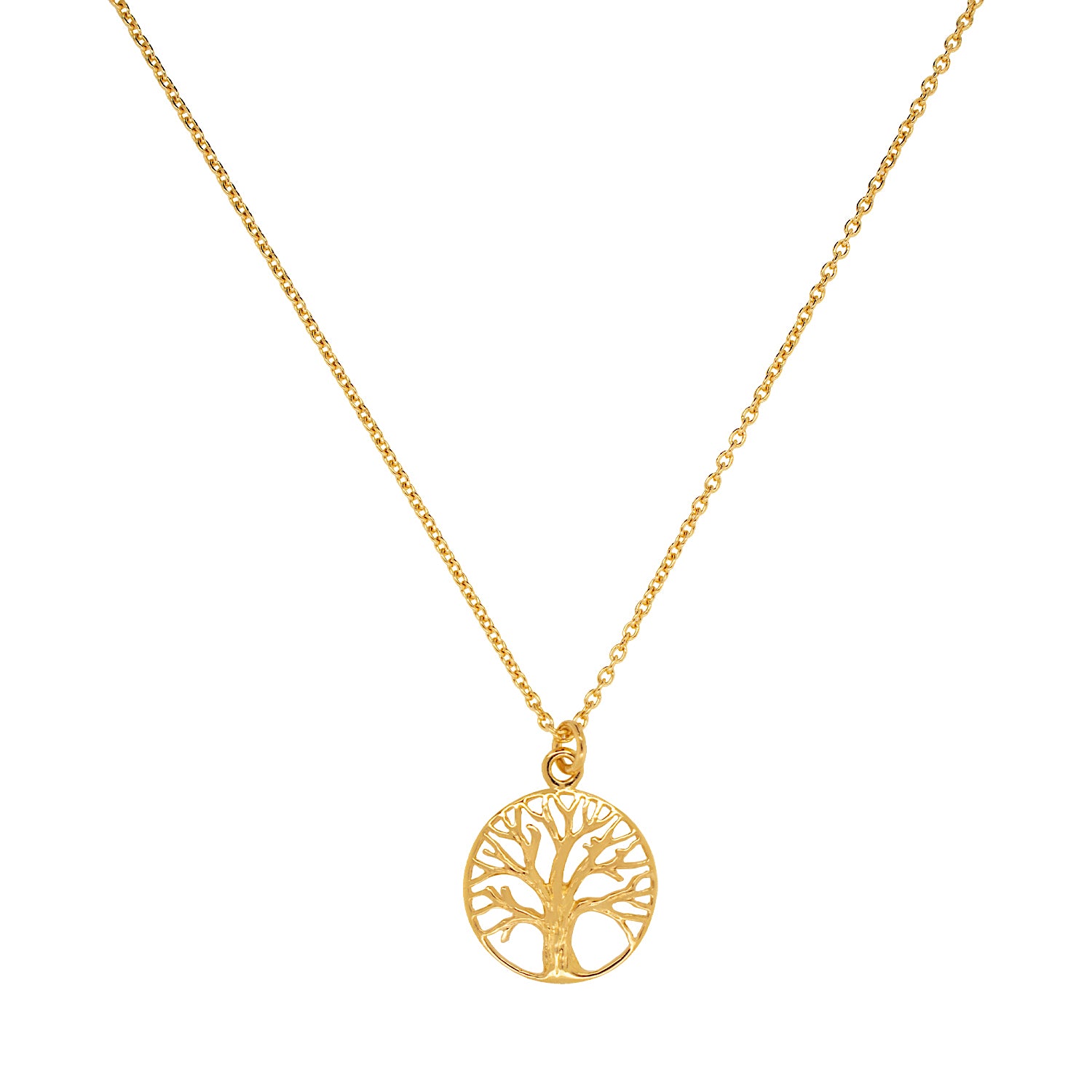 Tree of Life Gold Pendant Necklace - Luke Adams Glass Blowing Studio