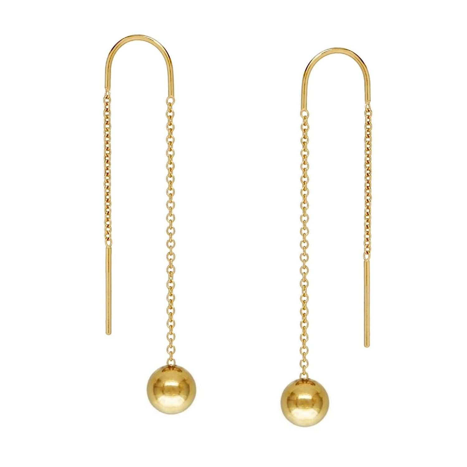 J&CO Jewellery Mini Shaker Ball Hoop Earrings Gold