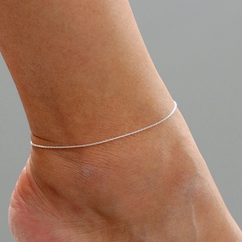 Barely There Chain Anklet Silver