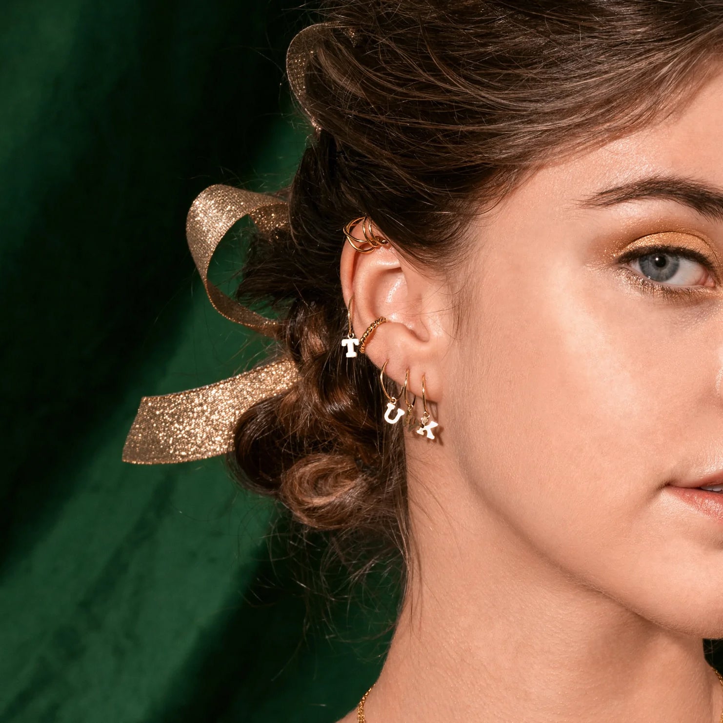 Personlige bogstav øreringe