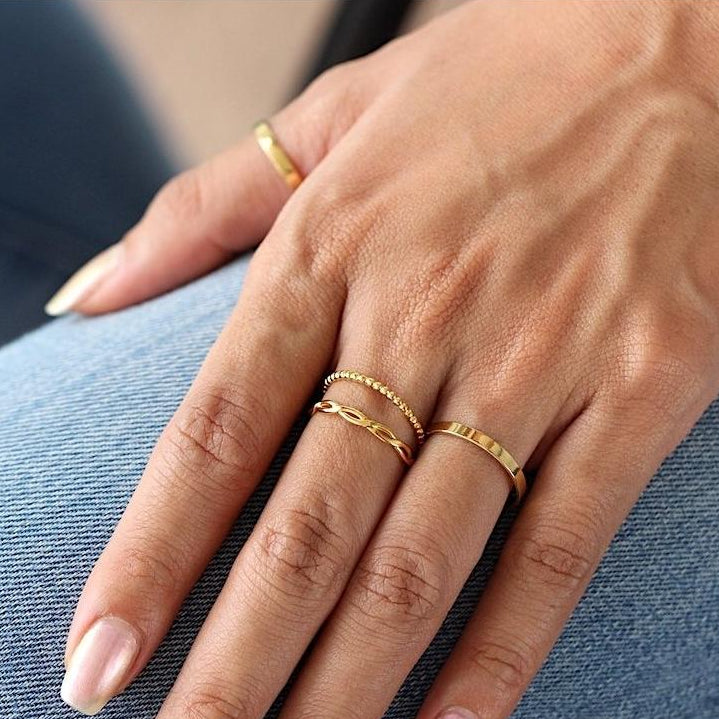 Classic Band Ring Gold J CO Jewellery