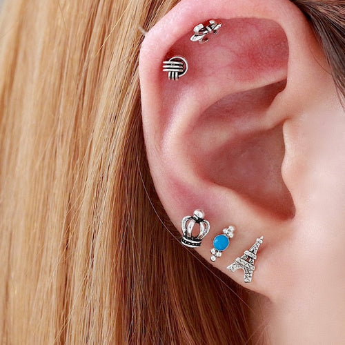 Crown Stud Earrings
