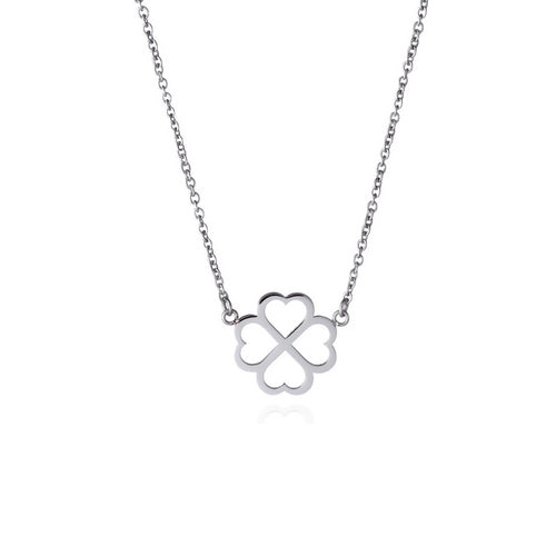 Rose Gold Clover Heart Necklace – Bling India