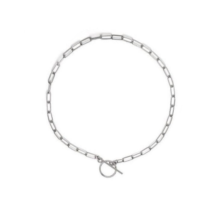 Paper Clip Chain Toggle Bracelet