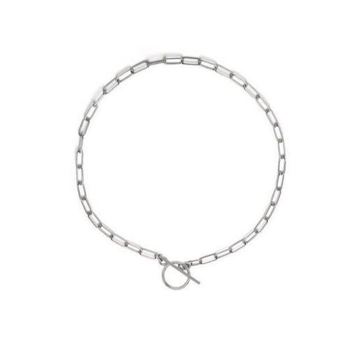 Paper Clip Chain Toggle Bracelet