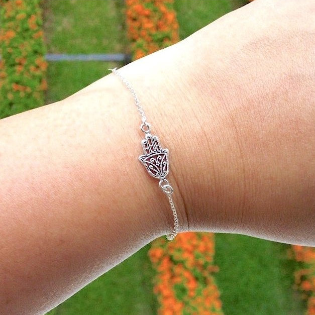 Silver shop hamsa bracelet