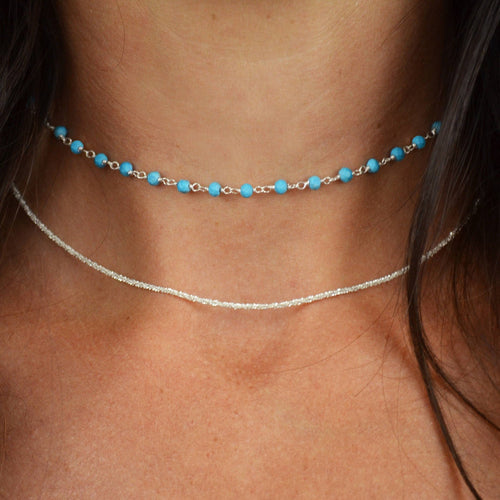 Classic rosary choker rosè in 925 sterling silver | online sales on  HOLYART.com