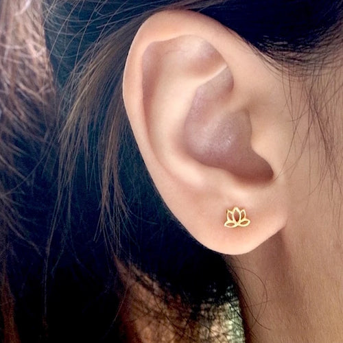 Lotus Stud Earrings