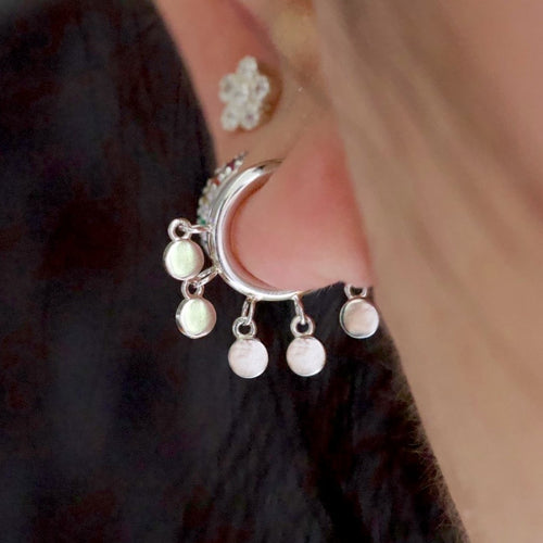 Luxe Shaker Disc Hoop Earrings