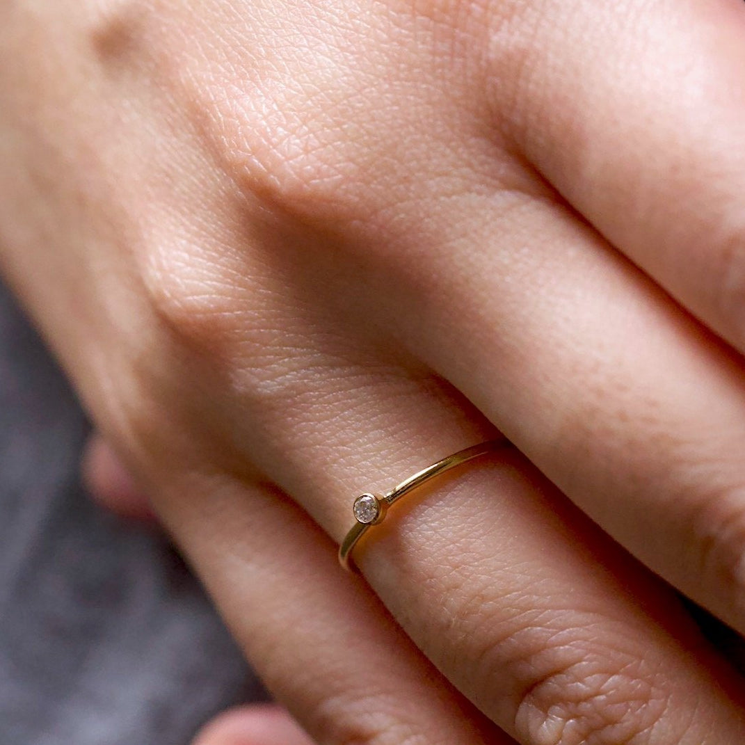 迷你金色边框环