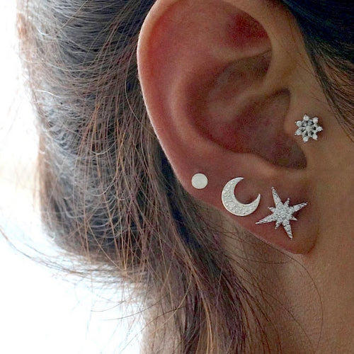 Peach Moonstone Stud Earrings - Silver – Trewarne Fine Jewellery
