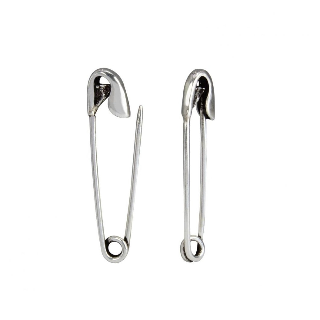 Oxidized Safety Pin Earrings – J&CO Jewellery