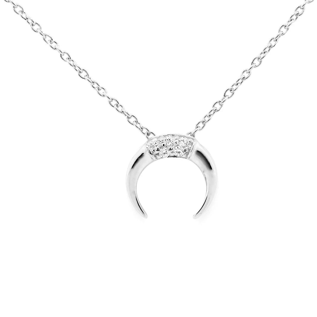 Pave Moon Necklace – J&CO Jewellery