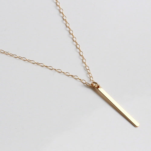 Sleek Vertical Bar Necklace