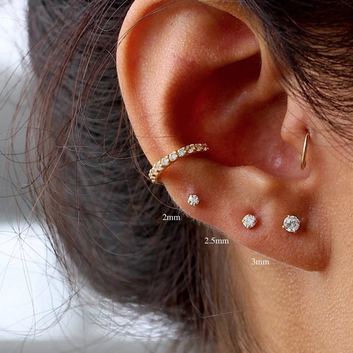 Sparkly Petit Stud Earrings 3mm J CO Jewellery