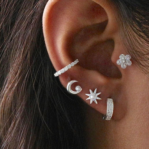 Sun Phrase Stud Earrings