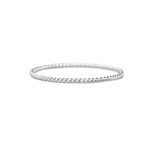 Dünner Twist Ring Silber
